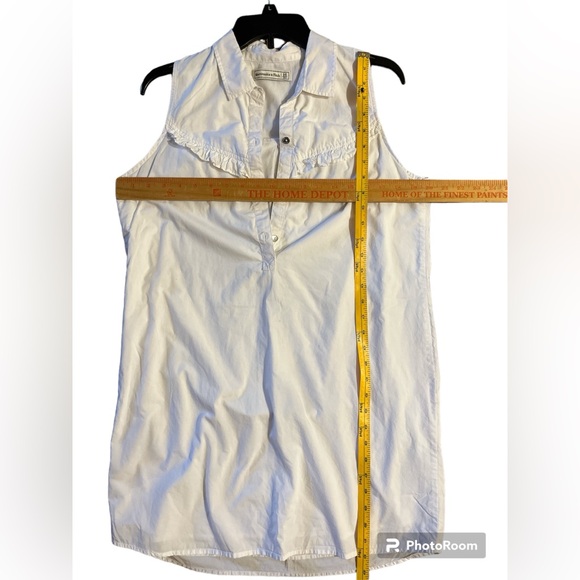 Abercrombie & Fitch White Cotton Shirt Dress Size Medium - Picture 5 of 9